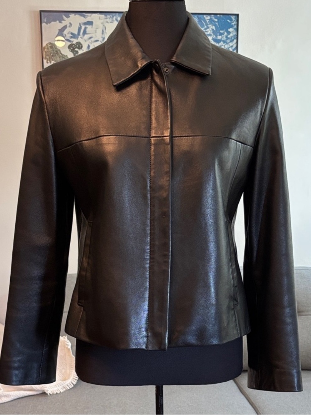 Women's lamb skin leather jacket